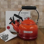 Creuset Enamel On Steel 1.25 Quart Demi Tea Kettle, Cerise- New. Price: $79.95.