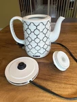 Bella Electric Ceramic 1.5 Tea Kettle Model KE7937-A White & Silver Tested Guc Used. Price: $79.99.