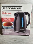 Black+decker KE1550B 1.7L Rapid Boil Electric Cordless Kettle Auto With Shutoff New. Price: $26.99.