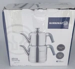 Korkmaz Riva A189-03 Stainless Steel Double Tea Pot Set 18/10 New. Price: $79.99.