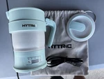 Hytric Travel Electric Kettle, 700ML Foldable Small Blue Open. Price: $30.00.