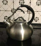 Chantal SL37-LOOP Brushed Stainless Steel 18/10 Whistling Tea Pot Kettle Used. Price: $35.00.