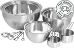 Megachef 14 Piece Stainless Steel Measuring Cup And Spoon Set With Mixing Bowls New. Price: $30.99.