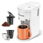 Horavie Small Single Serve Coffee Maker, Fast Brew One Cup 9.45 Inches, White New. Price: $62.76.