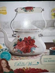 Pioneer Woman Cheerful Rose Tea Kettle 1.9 Qt New White/floral Enamel Steel. Price: $31.99.