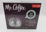 Mr. Coffee Whistling Tea Kettle 1.5 Qt Flip Up Spout Cover-stay Cool Handle Knob New. Price: $8.95.