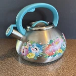 The Pioneer Woman Sweet Romance Stainless Steel Whistling Tea Kettle Floral Used. Price: $26.75.