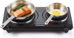 Elite Gourmet EDB-302BF Double Electric Hot Plate 1500W Cast Iron Burner New. Price: $49.99.
