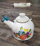 The Pioneer Woman Blooming Bouquet Enamel Steel 2-QUART Tea Kettle BOX39 Used. Price: $24.99.