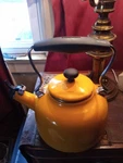 Chantal Vintage Yellow / Mustard 1.7-QUART Enamel-on-steel Teakettle Used. Price: $24.99.