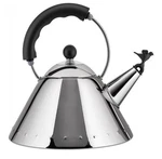 Alessi 9093 Design Kettle With Handle Bird-shaped Whistle, Stainless Ste Open. Price: $99.99.