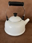 Creuset Enamel 1.7 Qt 1.6 Lt Tea Water Kettle Cotton White Used. Price: $38.00.