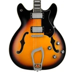 Hagstrom Viking Semi-hollow Electric Guitar Tobacco Sunburst Open Box. Price: $634.99.