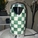 Mackenzie-childs Sterling Check Cordless Electric Kettle Green White New. Price: $150.00.