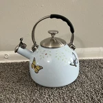 Lenox 888256 Butterfly Meadow Blue Teapot Kettle 2.5 Quart Enamel On Steel Used. Price: $44.95.