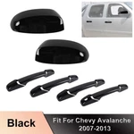 Gloss Black Door Handle Side Mirror Covers For Chevy Silverado Avalanche 2007-13 New. Price: $51.99.
