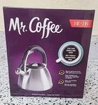 Whistling Tea Kettle Mr Coffee Stainless Steel 3 Quart New. Price: $35.00.