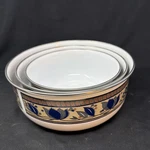 Vintage Mikasa Arabella 3 Pc Set Metal Serving Bowls AZ008 Thailand, Exc Used. Price: $23.95.