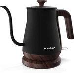 Elegant Matte Black Gooseneck Electric Kettle With Auto Shut Off, 0.8L New. Price: $75.99.