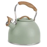 Tea Kettle 3.1 Quarts Whistling Stainless Steel Folding Handle Green MK5192 New. Price: $51.99.