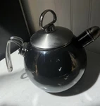 Vintage Chantal Ball Black Yea Pot/ Stainless Steel Enamel Teakettle Used. Price: $24.99.