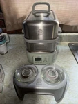 Buydeem G563 5-QUART Electric Food Steamer For Cooking One Touch 2 Tier W/pots Used. Price: $99.99.