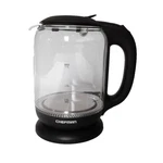Chefman Glass Cordless Easy Fill Lid Electric Kettle 1.7L Led Illuminated Black Open. Price: $18.13.