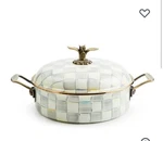 Mackenzie Childs Sterling Check 5QT Pot Retails $280 New. Price: $245.00.