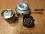 Trangia Kettle Alcohol Stove Snow Peak Titanium Mug Munieq Windshield Used. Price: $93.22.