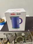 New In Box Bodum Moma Ettore Electric Plastic Water Kettle Light Blue 1 Litre. Price: $129.00.