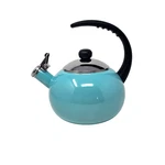 Farberware Luna Whistling Tea Pot Kettle 2.5 Qt Aqua Blue Green Enamel On Steel Used. Price: $39.39.