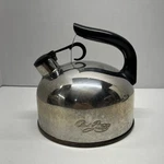 Vtg Revere Ware Paul Signature Copper Bottom Whistling Tea Kettle Used. Price: $27.95.