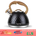 Kettle, Toptier Teapot Whistling With Wood Pattern Handle Loud New. Price: $55.25.