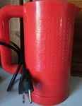 Bodum 11154 Red Corded Electric Kettle 1.0L 1100W 120V Water Level Indicator Used. Price: $20.00.