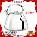 All-clad Stainless Steel Tea Kettle 2QT Induction Compatible Whistling New. Price: $93.87.