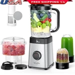 Multi-function Blender 4 Containers 3 Blades Smoothies Shakes Food Processor New. Price: $80.90.