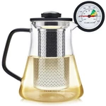 2IN1 Kettle And Steeper Glass Teapot With Thermometer Stainless New. Price: $55.05.