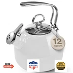 Chantal Classic Teakettle, 1.8 Qt, Enamel Steel, 2-TONE Harmonica Whistle, Ra New. Price: $301.64.