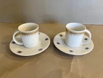 Alessi Tendentse Demitasse Cup Saucer Set Of 2 Porcelain Tableware Vintage Used. Price: $149.00.