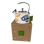 Kate Spade New York Lenox Pretty Pantry White Enamel Whistling Tea Kettle. Price: $69.95.