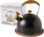 Lonffery Tea For Stove Top, 2.5 Quart Whistling Kettle, Black New. Price: $22.74.