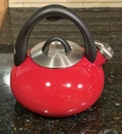 Calphalon Steel Quart 1.9 Liter Whistling Tea Kettle Pot Red #4402 Used. Price: $19.88.