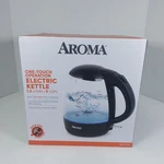 Aroma Glass Electric Kettle With Cordless Pouring Trigger Release 1.2 Litters New. Price: $21.75.