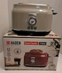 Haden Dorset 2 Slice Wide Slot Stainless Steel Toaster - Putty Beige (75003) New. Price: $50.00.