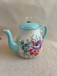 The Pioneer Woman Sweet Romance Blossom 1.5 Quart Enamel Steel Tea Pot New. Price: $54.95.