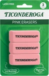 Ticonderoga Wedge Erasers Pink 3 Count New. Price: $6.59.