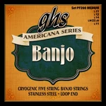 Ghs PF200 Americana Cryogenic Stainless Steel Banjo Strings; Medium Gauges New. Price: $9.99.