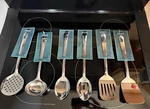 Gibson Home Stainless Steel Kitchen Utensil Set 6 Piece Lot (new). Price: $17.00.