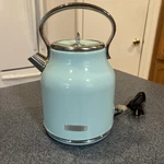Haden Heritage 1.7 Liter Stainless Steel Body Electric Kettle, Turquoise Tested Used. Price: $34.00.