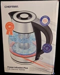 New! Chefman Electric Kettle Power Infusion Plus Boiling Water 1.8L. Price: $28.04.